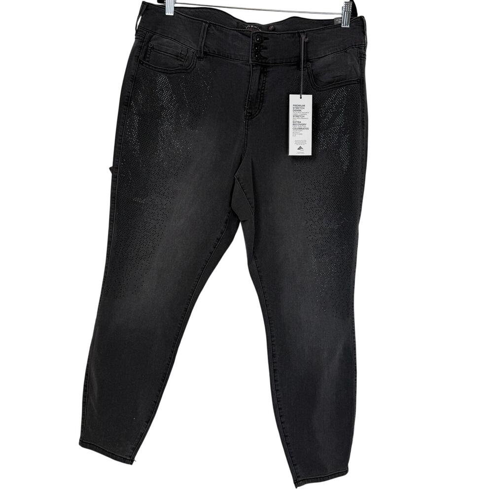 Torrid Premium Micro Stud Jeggings Womens Size 20R Black Statement Y2K Glam